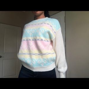 Pastel and Cream Sweater
